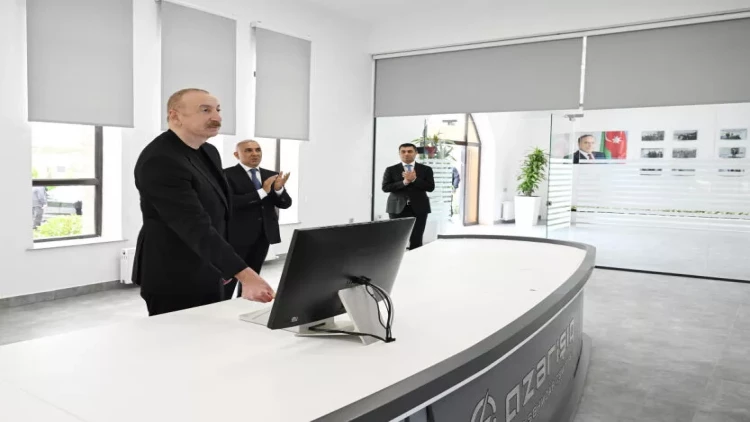 İlham Əliyev Yevlaxda Mərkəzi Aran Regional SCADA İdarəetmə Mərkəzinin açılışında iştirak edib - VİDEO - FOTO