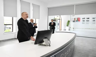 İlham Əliyev Yevlaxda Mərkəzi Aran Regional SCADA İdarəetmə Mərkəzinin açılışında iştirak edib - VİDEO - FOTO