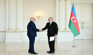 Prezident Fələstin səfirinin etimadnaməsini qəbul edib - VİDEO - FOTO