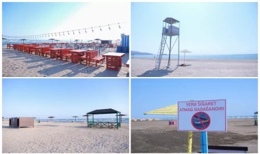 Bakıdakı bütün ictimai çimərliklər 15 iyundan başlayacaq mövsümə tam hazır vəziyyətdədir - FOTO