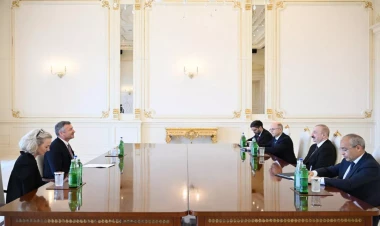 Prezident İlham Əliyev “ExxonMobil” şirkətinin vitse-prezidentini qəbul edib - VİDEO - FOTO