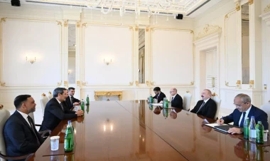 İlham Əliyev “Schlumberger Overseas S.A” şirkətinin baş icraçı direktorunu qəbul edib - VİDEO - FOTO