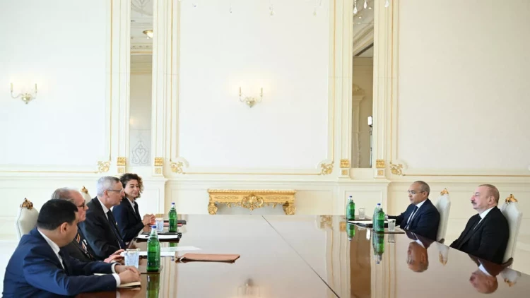 Prezident Alman İqtisadiyyatının Şərq Komitəsinin sədrini qəbul edib - VİDEO - FOTO