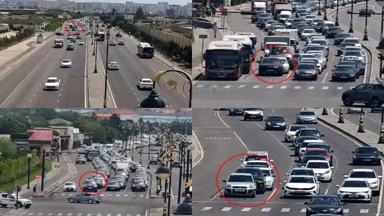 Bakıda 3 maşın qəza törətdi, saat yarım tıxac oldu