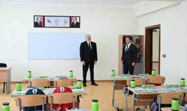 Prezident İlham Əliyev İsmayıllı şəhərində “Talıstan” liseyinin binasının açılışında iştirak edib - VİDEO - FOTO