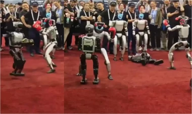 Gələcəyin döyüşçüləri - Çində robotlar döyüşdürüldü - VİDEO