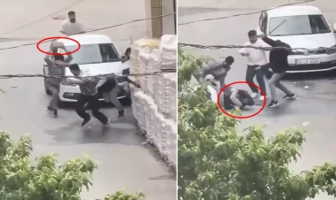 Küçənin ortasında dava - Gənci daş və dəyənəklərlə döydülər