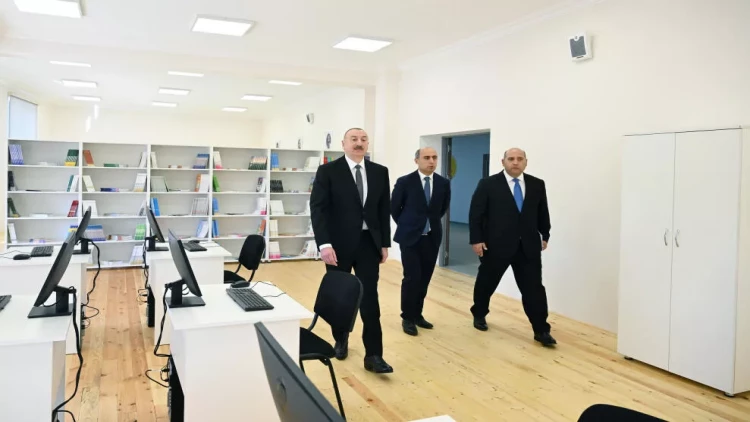Prezident Ağdamda Kəngərli kənd tam orta məktəbinin binasının açılışında iştirak edib - VİDEO - FOTO