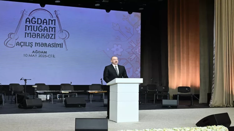 İlham Əliyev və birinci xanım Ağdam Muğam Mərkəzinin açılışında - VİDEO - FOTO