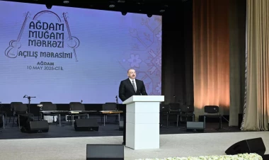 İlham Əliyev və birinci xanım Ağdam Muğam Mərkəzinin açılışında - VİDEO - FOTO