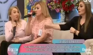 Efirdə aktrisa ilə iştirakçı arasında dava - tibbi yardım göstərildi - VİDEO