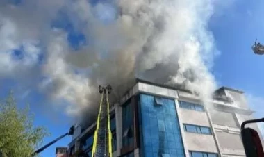 Türkiyədə fabrikdə güclü yanğın - VİDEO