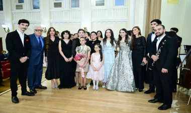 Leyla Əliyeva Bakı Musiqi Akademiyasında tələbə və gənclərin konsertində iştirak edib - FOTO