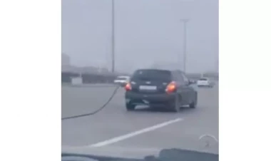 Bakıdakı sürücü gündəm oldu - VİDEO