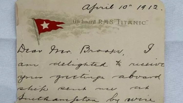 “Titanik”dən sağ çıxanın məktubu hərracda 400 min dollara satıldı