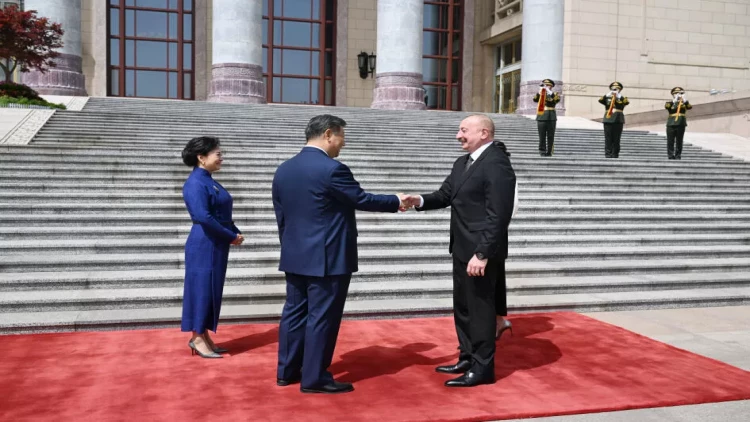 İlham Əliyevin Pekində rəsmi qarşılanma mərasimi olub - VİDEO - FOTO