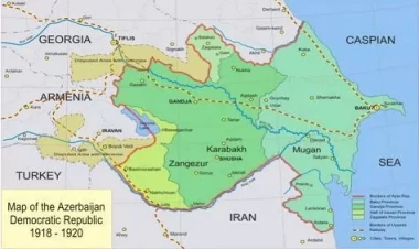 Azərbaycanın ərazisi: Londonun 1918-ci il xəritəsində - FOTO