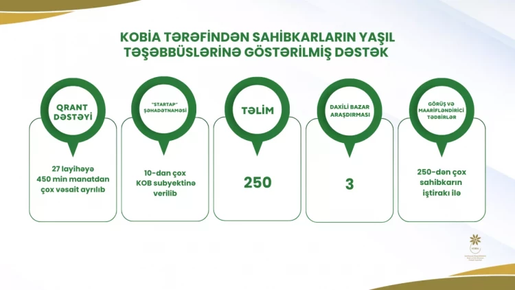 Sahibkarların “yaşıl layihə”lərinin maliyyələşdirilməsinə dəstək üçün 450 min manat həcmində qrant ayrılıb