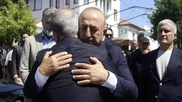 Ceyhun Bayramov Çavuşoğlunun atasının yas mərasimində - FOTO