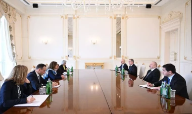 Prezident İlham Əliyev Sloveniyanın xarici işlər nazirini qəbul edib - FOTO