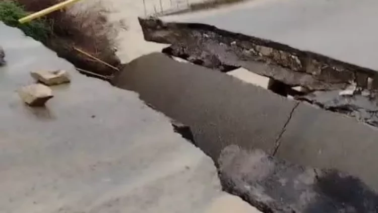 Bakıda körpü uçdu - Əlaqə kəsildi - VİDEO