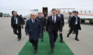 Gürcüstan Prezidenti Mixeil Kavelaşvili Azərbaycana rəsmi səfərə gəlib - FOTO