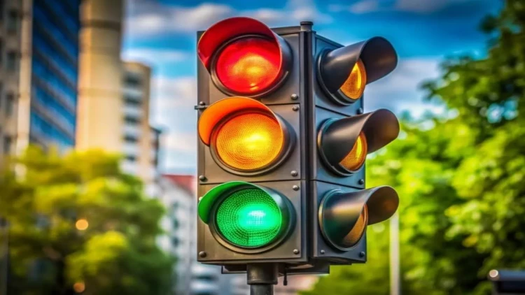 Bakıda maşın işıqfora ÇIRPILDI - FOTO