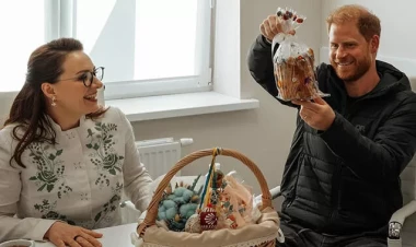 Harriyə Ukraynada paska hədiyyə etdilər - FOTO