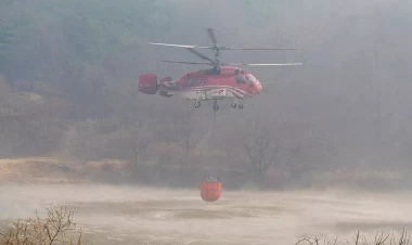 Cənubi Koreyada helikopter qəzaya uğradı