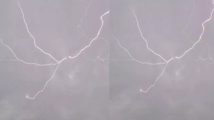 Qorxu dolu anlar: Türkiyədə təyyarəni ildırım vurdu - VİDEO