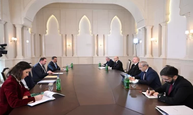 Prezident Avropa İttifaqının enerji və mənzil məsələləri üzrə komissarını qəbul edib - VİDEO