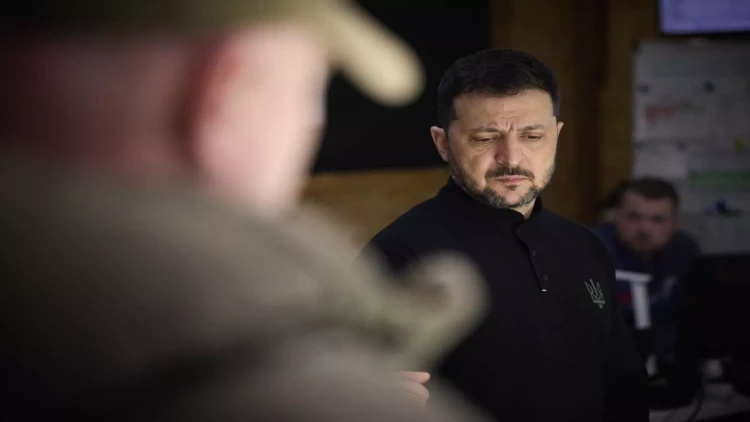 Zelenski Rusiya ilə sərhəddə - FOTO