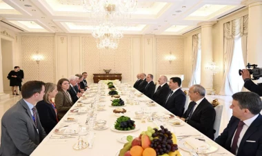 İlham Əliyevin adından Almaniya Prezidentinin şərəfinə rəsmi nahar verilib - VİDEO