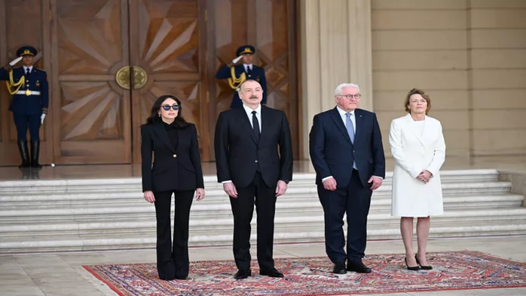 Almaniya Prezidenti Frank-Valter Ştaynmayerin rəsmi qarşılanma mərasimi olub - VİDEO - FOTO