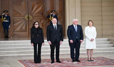 Almaniya Prezidenti Frank-Valter Ştaynmayerin rəsmi qarşılanma mərasimi olub - VİDEO - FOTO