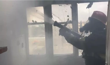 Azərbaycanda yataqxanada yanğın - sakinlər təxliyə edildi