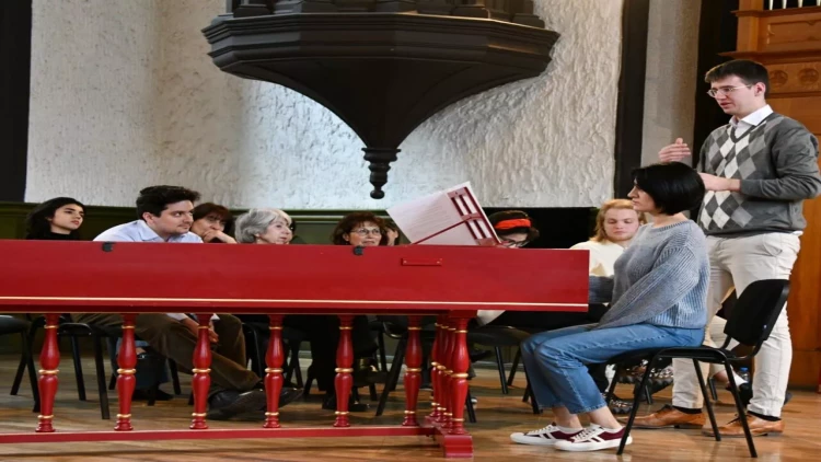 Filarmoniya Bakıda Almaniyadan Leonard Schick ustad dərsini keçirib - FOTO