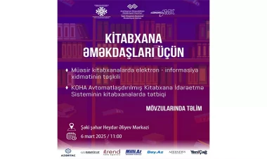 MEMİM Şəkidə kitabxanaların əməkdaşları üçün təlimə start verəcək