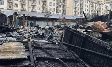 Yanğından geriyə qalan “Faxralı”... - FOTOlar