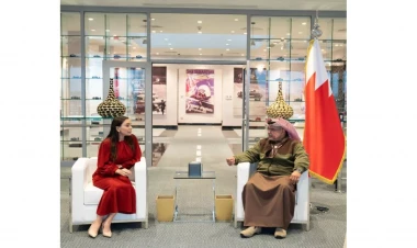 Salman bin Həməd Al Xəlifə Leyla Əliyevanı qəbul edib - FOTOlar