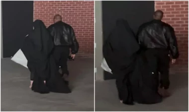 Tədbirə paltarsız qatılan Byanka bu dəfə çadrada - FOTOlar