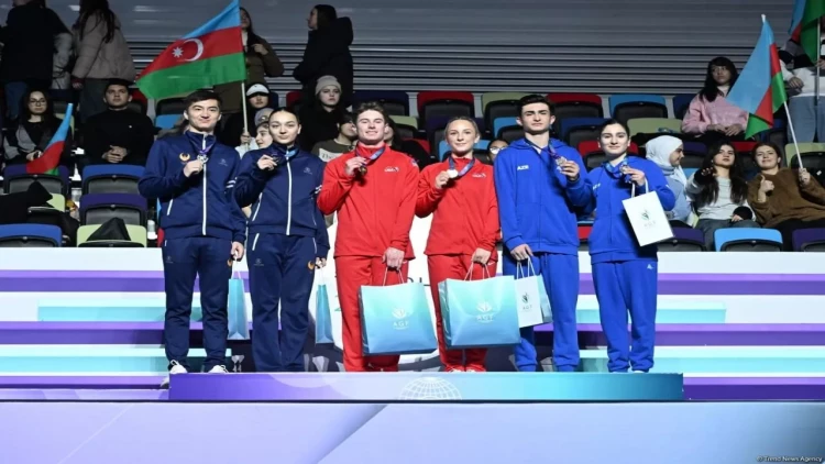 Gimnastlarımız Dünya Kubokunda bürünc qazandı - FOTO