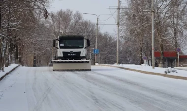 Xankəndidə yollar qardan belə təmizlənir - FOTO