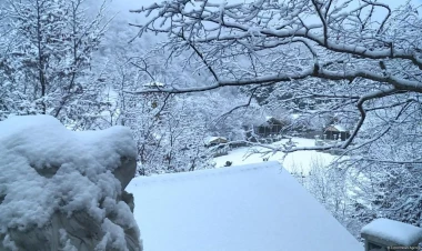 Ağappaq qar örpəyinə bürünmüş Şəkidən FOTOREPORTAJ