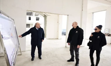 İlham Əliyev və Mehriban Əliyeva Ağdamda 2-ci yaşayış kompleksində aparılan tikinti işləri ilə tanış olublar - VİDEO - FOTO