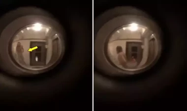 Qapısına kamera quraşdıran şəxs gördüklərinə inanmadı - Qonşusu hər gecə... - VİDEO