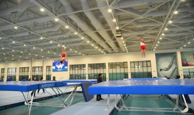 Milli Gimnastika Arenasında batut gimnastikası, tamblinq üzrə ölkə çempionatı və Bakı birinciliyi davam edir - FOTO