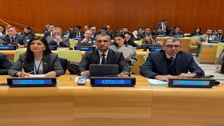 Soltan Məmmədov BMT-nin Baş Qərargahında keçirilən parlament dinləmələrində çıxış edib - FOTO