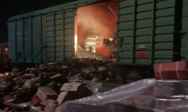 Hacıqabulda qatarda baş verən yanğınla bağlı RƏSMİ AÇIQLAMA - Yenilənib - FOTO