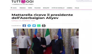 İtaliya mətbuatı İlham Əliyevin səfərindən yazdı - FOTO